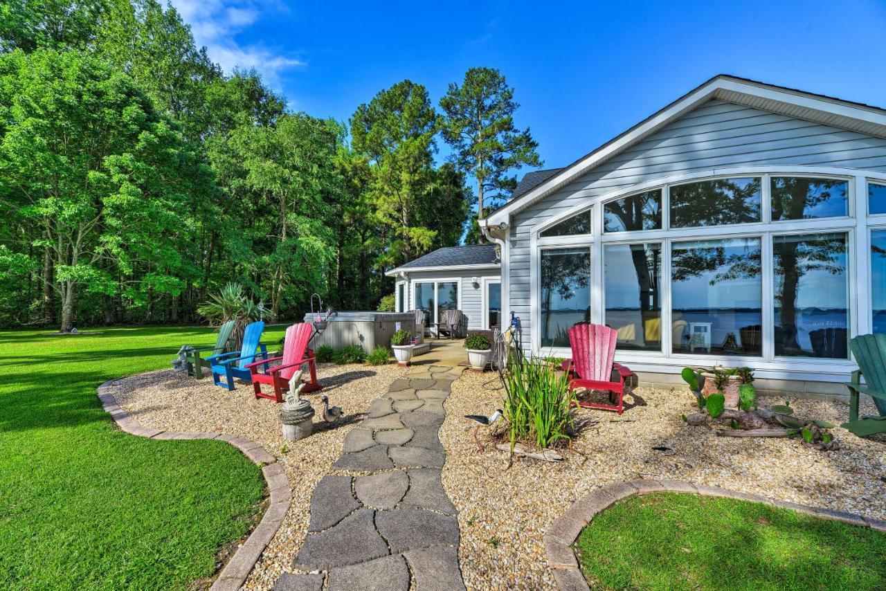 Bayfront Blounts Creek Home Private Beach And Dock! Whichard Beach Exteriér fotografie