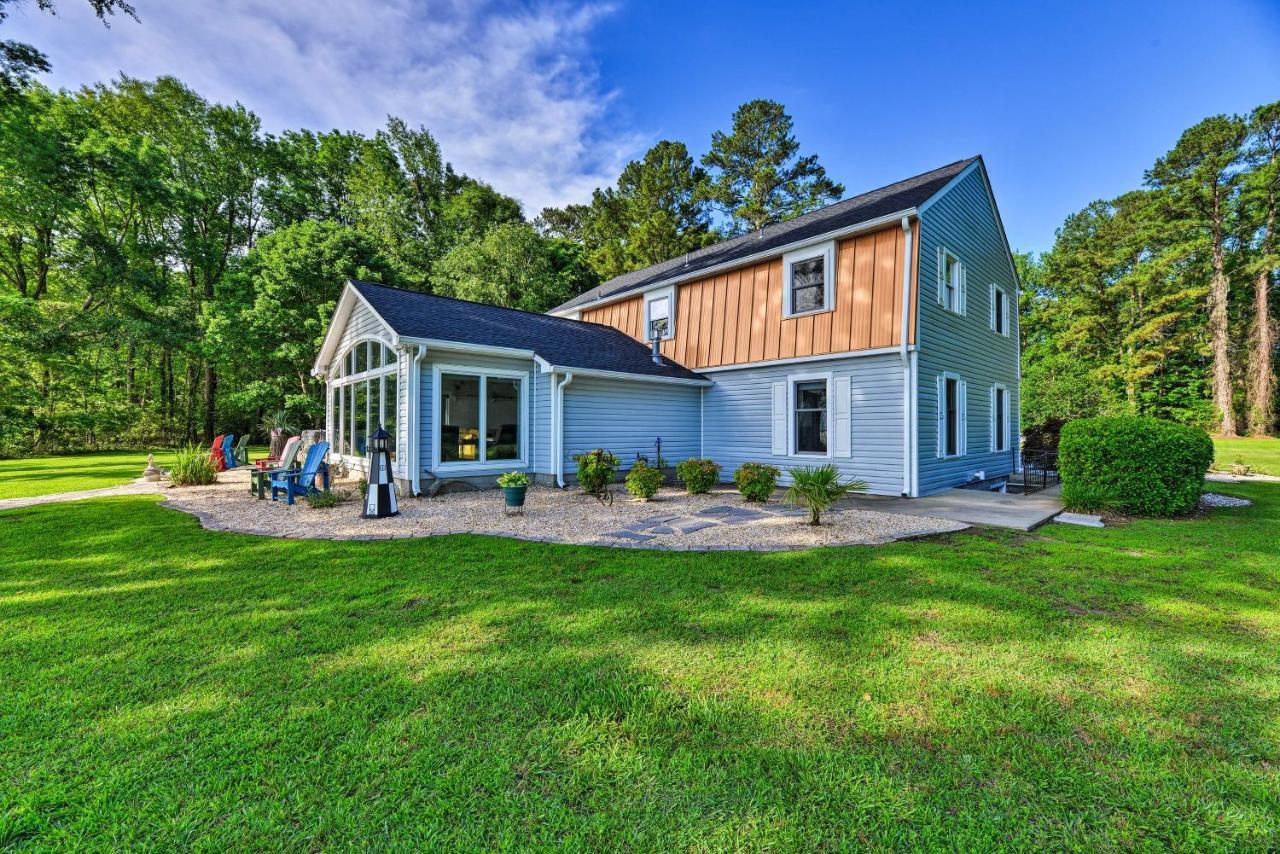 Bayfront Blounts Creek Home Private Beach And Dock! Whichard Beach Exteriér fotografie