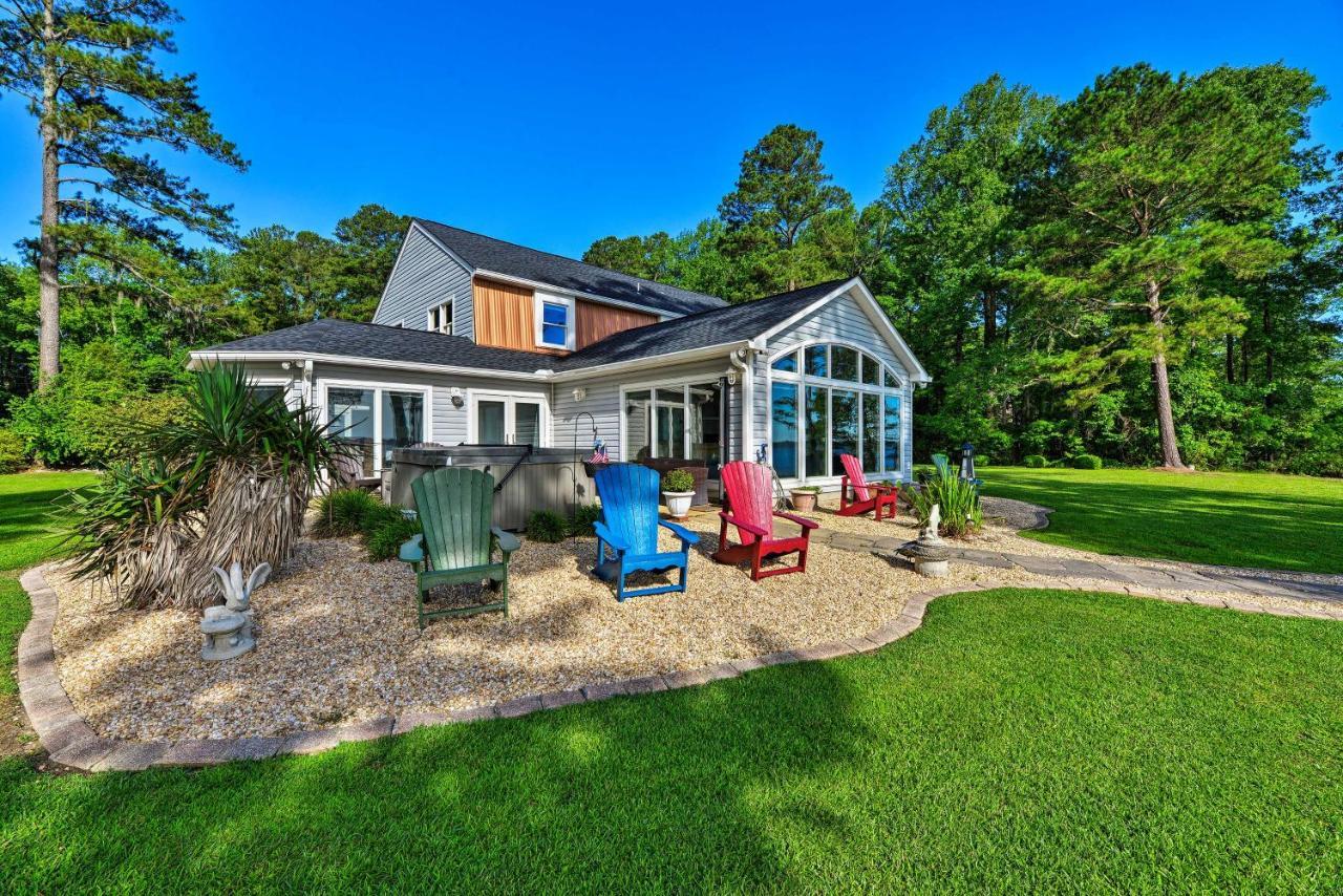 Bayfront Blounts Creek Home Private Beach And Dock! Whichard Beach Exteriér fotografie